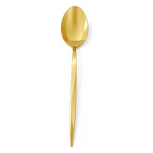 6'lı Gold Paslanmaz Çelik Yemek Kaşığı Parlak Altın Renk Modern Sofra Kaşığı Altın