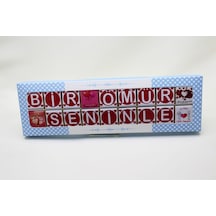 Dark Brown Bir Ömür Seninle Yazılı Bitter ve Sütlü Madlen Çikolata 36 Adet