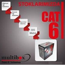 Multibox 305 Metre Cat6 Kablo 23 Awg Ip Kamera Kablosu