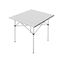 Yek Outdoor Portatif Alüminyum Katlanır Kare Kamp Masası 70x70x70 Gri Gri