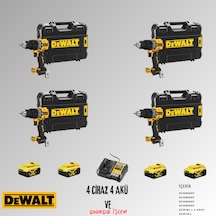 Dewalt DCD805NT + DCD805NT + DCD805NT + DCD805NT 4 Adet 5 Amper Akü + Şarj Aleti Set