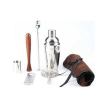 Ganzhoushop Sones Seti Şarap Paslanmaz Çelik Kokteyl Seti Kapasite: 750ml, Çelik Çantalı, Çalkalayıcı Ve Bez Arada 7'li Alet Seti 1 Xg