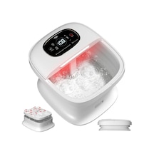 Alljoy Ayak Banyosu Masajı, Su Isıtmalı Ayak Köpük Banyosu, Ayak Masajı, Ayak Köpük Banyosu, Katlanabilir, 24 Isıtma Seviyesi, Masaj Fonksiyonlu Katlanabilir Ayak Banyosu, Otomatik, Kırmızı Işık, 6 Zamanlayıcı