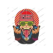 Maymun Rap Pank Sticker 00263