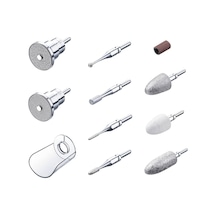 Mp 62 Manikür Aleti İçin Mp 62 Yedek Set, Safir Ve Keçeden 9 Başlık, 30 Tek Kullanımlık Zımpara Kağıdı, Tırn