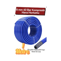 1 Metre Kompresör Hava Hortumu 8 Mm Termo Hortum Mavi Thermo Hortum Basınca Dayanıklı Hortum