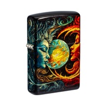 Zippo 48458 Spiritual Sun And Moon Design Çakmak Çok Renkli