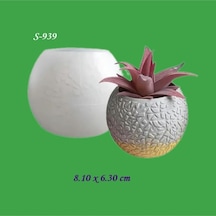 Desenli Saksı Silikon Kalıp No:1 S939