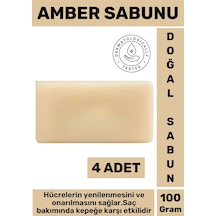 Doğal Güzel Kokulu Yenileyici Onarıcı Kepeğe Karşı Etkili Saç Güçlendirici Amber Sabunu 4 Adet