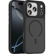 Apple Uyumlu iPhone 17 Pro Max Megane Magsafe Kapak Siyah