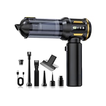 Araç Süpürgesi 3 İn1 Kablosuz Güçlü Araç Süpürgesi Ve Hava Üfleyici - 20000pa Turbo Vakum Gücü, 3 Kademeli Fırçasız Motor, 8000 Mah Şarjlı Mini El Süpürgesi, Hepa Filtreli Siyah Yada Beyaz