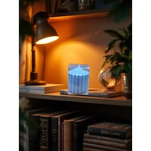 Kokulu Doğal 10cm-7cm Ebatlarda Mavi Renk Dekoratif Mum Açık Mavi