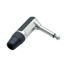 Ayt Gitar Jack 6.3 Mm Mono L Tip Plastik Gövde Metal Uç Gitar Ses Kablosu Soketi