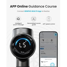 Isı Fonksiyonlu Ve Bluetooth'lu Masaj Tabancası, Renpho Masaj Tabancası Masaj Tabancası App Uyumlu, Led Ekranlı Ve Kas Gevşemeli Kas Masaj Tabancası Masajı, En İyi Hediye