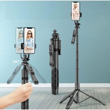 Profesyonel Tripod Ve Selfie Çubuğu L16 Bluetooth Uzaktan Kumandalı 153 Cm Cep Telefonu Yüksekliği Ayarlanabilir Ma Diğer
