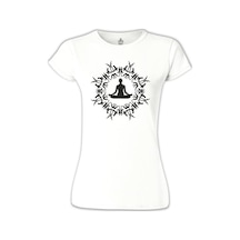 Yoga - Meditasyon Beyaz Kadın Tshirt 001