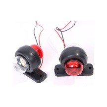 Kırmızı - Beyaz Ledli Mini Takoz Lamba - 2 Adet