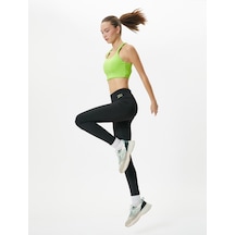Koton Yüksek Bel Spor Tayt Baskı Detaylı Skinny Siyah 4sak40002nk 4SAK40002NK999 Siyah