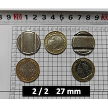 100 Adet 2/2 Çeltikli 27/2 Mm Oyun Makineleri & Langırt Jetonu