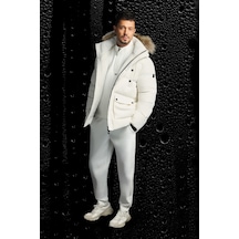 Avva Erkek Ekru Beli Lastikli Bağcıklı Pamuklu Bi-stretch Regular Fit Eşofman Altı A52y3402
