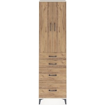 Arges Dolap 2 Raflı 4 Çekmeceli Tek Askılı 60x30x221 Aytaşı-çam Aytaşı