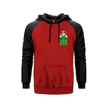 Super Mario Pocket Kırmızı Renk Reglan Kol Sweatshirt