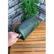 Guard Antik Yeşil Hakiki Deri Unisex El Çantası // Grd260225wt1474 Çok Renkli