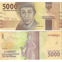 Endonezya 5000 Rupiah Çil Unc Koleksiyon Para