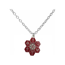 Krıs Kaı Xıumın Exo Logolu Metal Kolye 60 Cm Zincir Gümüş Renk Unisex Kpop Aksesuarı Çok renkli
