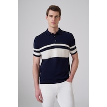 Morven Erkek Lacivert Trend Soft Pamuk Polo Yaka Triko T-shirt 26ys018017200 Lacivert