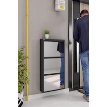 Ceha 3'lü Metal Ayakkabılık - Siyah/Aynalı K.AYK-3/A/P9005