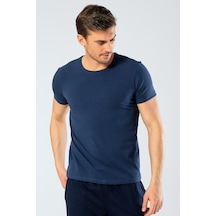 Cacharel 1331 O Yaka Kısa Kollu Erkek T-shirt - İndigo Indigo
