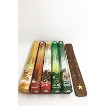 Flute Tütsü Sandal + Musk + Karanfil + Vanilya + Sarı Sakız + Tütsü Kayığı 100'lü
