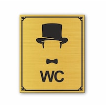 Wc Bay Tuvalet Kapı Duvar Uyarı - Yönlendirme Levhası Altın (538629003)