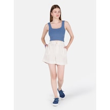 Colin's Colins Regular Fit Yüksek Bel Cepli Bej Kadın Şort Cl1069171 Q1.v2 Beı Bej