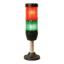 Emas IK52F220XM03 K Serisi İki Katlı 220V AC Flaşör 100mm Borulu Plastik Ayaklı LED Kolon 50mm