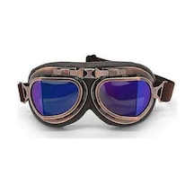 Trendooze Motocross Gözlükleri - Steampunk Pilot Stili Uv400, Sis Geçirmez