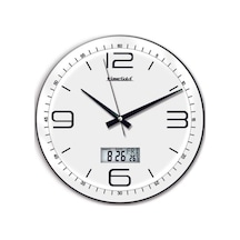 Time Gold Dekoratif Royal Yuvarlak Beyaz Duvar Saati 35 Cm Beyaz