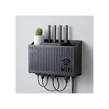 Duvar Tipi Wi-fi Modem Saklama Kutusu Siyah Kablo Düzenleyici Router Raf Organizer 5671