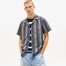 Tommy Hilfiger Regular Aop Camp Erkek Siyah Gömlek Dm0dm22792