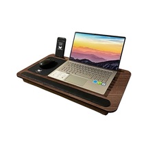 Minderli Laptop Sehpası - Telefon Ve Tablet Bölmeli Çalışma Masası, Antik Meşe Renk