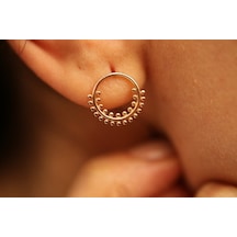 Reis Kuyumculuk Grande Les Pembe Altın- Rose Gold 1690 Altın  Küpe