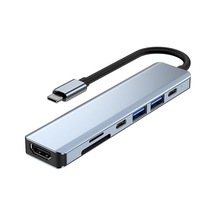 Tr 7 Port Mac Uyumlu Thunderbolt 3 İle Uyumlu Hub Type-c To 4k Hdtv 2x Usb 3.0 2x Usb C Pd Şarj Micro Sd Ve Sd Kart Oku