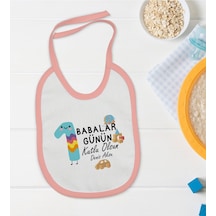BK Kids Kişiye Özel Pembe Bebek Mama Önlüğü - Model 29 Pembe