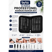 10 Parça Profesyonel Manikür Pedikür Seti Çantalı Tırnak Bakım, Kesme, Törpüleme Ve Temizleme Seti