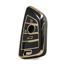 Bmw F G Serisi Uyumlu Nano Smart Kumanda Kılıfı Oto Anahtarlık Siyah Gold 3 Tuş G10 G20 G30 X5 X6