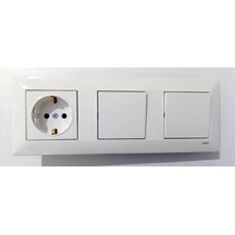 Viko Meridian Beyaz 3lü Set Anahtar + Anahtar + T. Priz