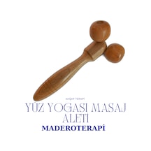 Maderoterapi Ahşap Yüz Yogası Masaj Aleti El Yapımı Doğal Ahşap Roller 1senartbeauty