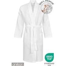 %100 Pamuk Pike Bornoz - Kimono Otel Bornozu, Spa Için Ideal, Günlük Kullanıma Uygun %100 Pamuk Pike Bornoz - Kimono Otel Bornozu, Spa Için Ideal, Günlük Kullanıma Uygun