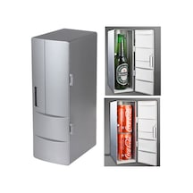 Sones 3,5w Usb Pc Mini Buzdolabı İçecek İçecek Soğutucu / Isıtıcı, Boyut: 24,5 X 10,8 X 8,3 Cm Gümüş